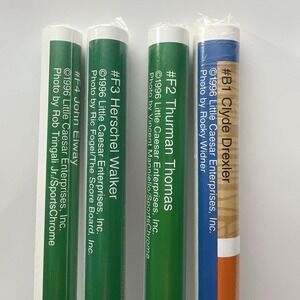 (4) 1996 NFL‎ NBA Little Caesars Posters John Elway Thurman Thomas Barry Sanders